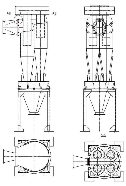 чертеж циклона У21-ББЦ в Анжеро-Судженске